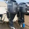 Twin Yamaha 150HP 4 Stroke outboards mounted on offshore vessel