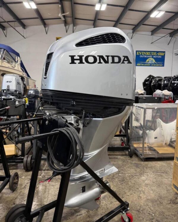 2022 Honda 200HP 4 Stroke outboard motor mounted on offshore vessel