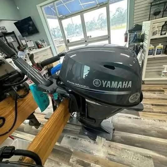 Rear view of Yamaha portable EFI outboard motor