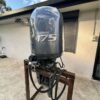 2019 Yamaha 175HP 4 Stroke outboard motor mounted on offshore boat