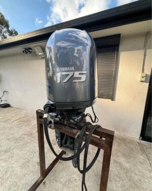 2019 Yamaha 175HP 4 Stroke outboard motor mounted on offshore boat