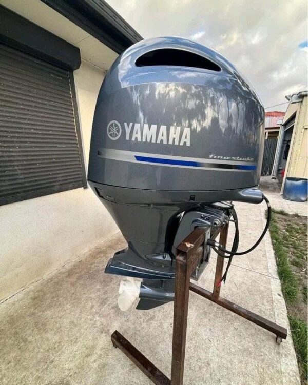 Rear view of Yamaha 175HP offshore outboard engine