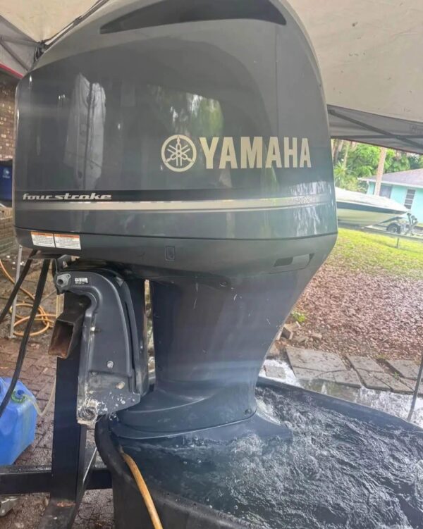 Yamaha F250XCA outboard engine showing offshore-ready setup