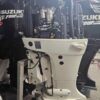 Clean Suzuki 140HP outboard ready for offshore boating use