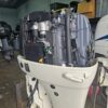 Clean Suzuki 140HP outboard ready for offshore boating use