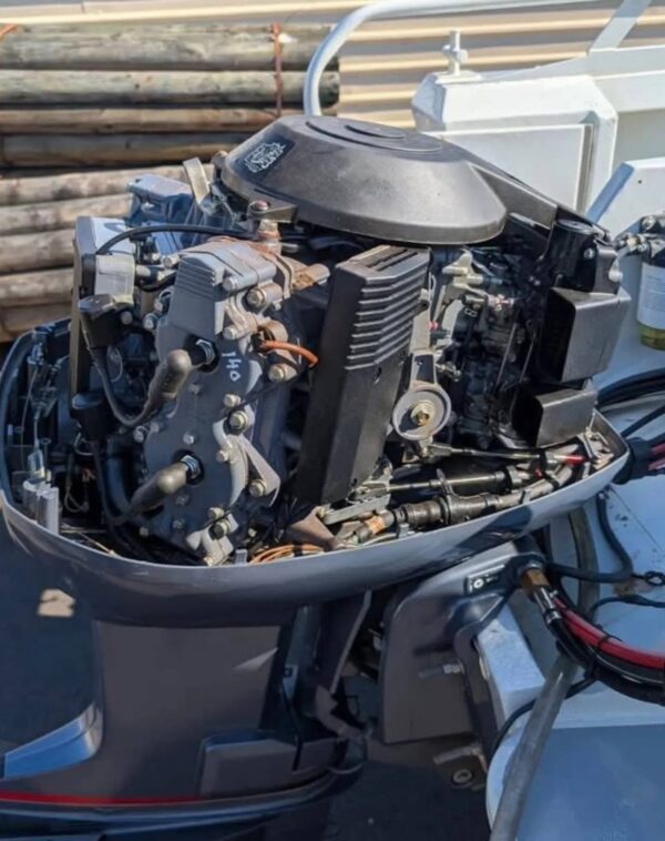 Side profile of Yamaha 115HP two-stroke outboard
