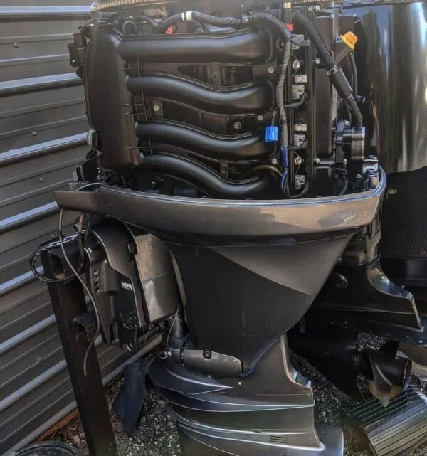 Yamaha 90HP EFI outboard mounted on a fishing boat