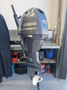 60HP 4 stroke outboard motor mounted on fishing boat in Australia