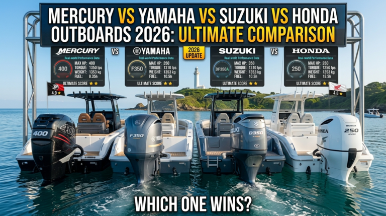 MERCURY VS YAMAHA VS SUZUKI VS HONDA OUTBOARDS 2026, OUTBOARD COMPARISON, BOAT ENGINES AUSTRALIA