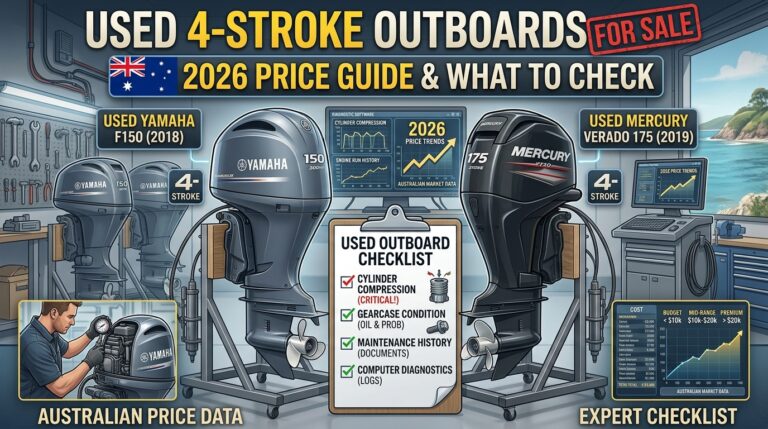 Used 4-stroke outboard motor in Australia